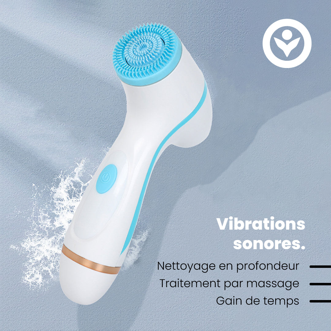 Brosse électrique de nettoyage pour le visage | 3 têtes de brosse