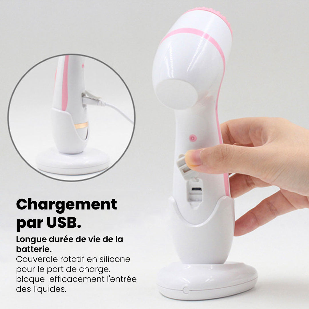 Brosse électrique de nettoyage pour le visage | 3 têtes de brosse