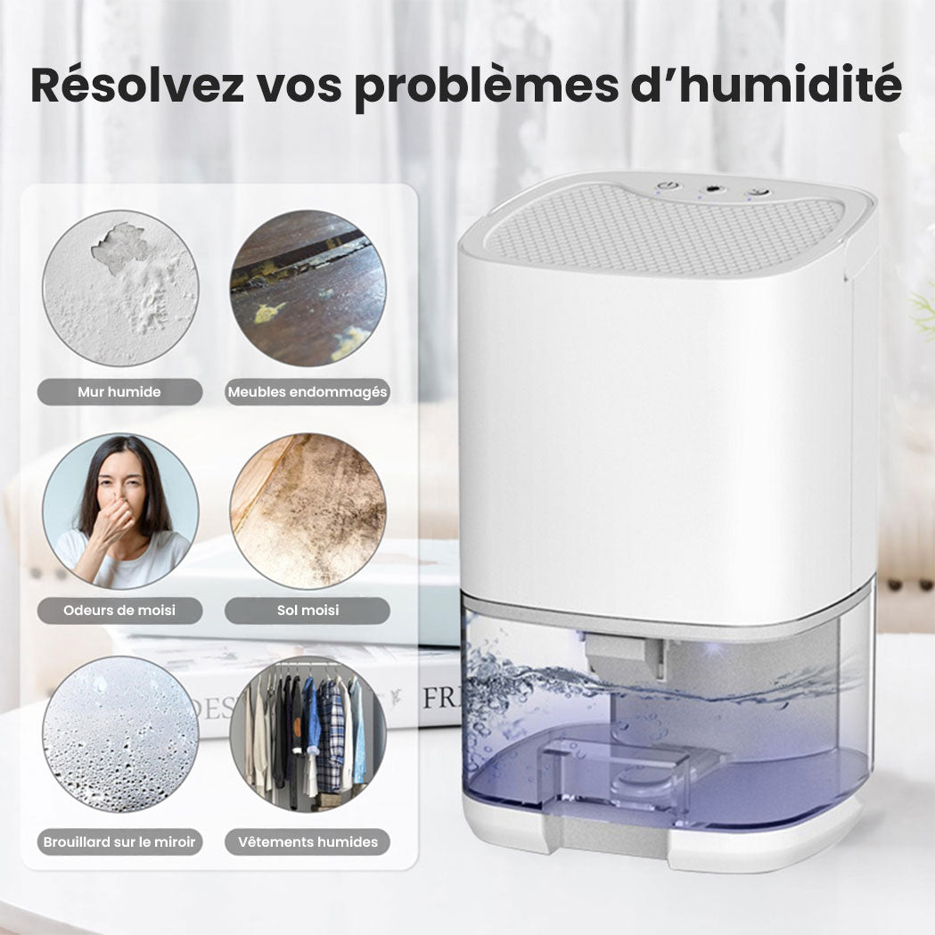Déshumidificateur d’air portable & silencieux