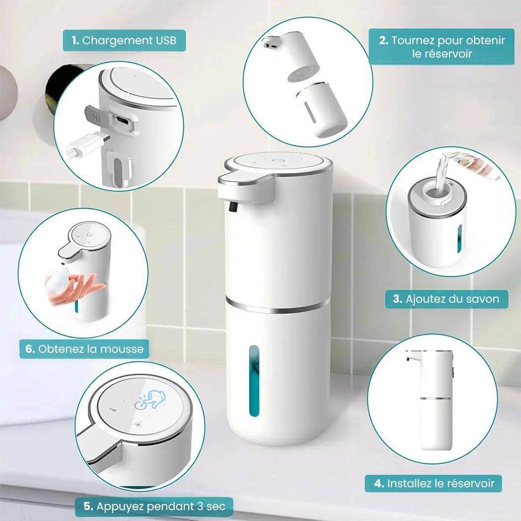 Distributeur automatique de savon moussant | Sans contact