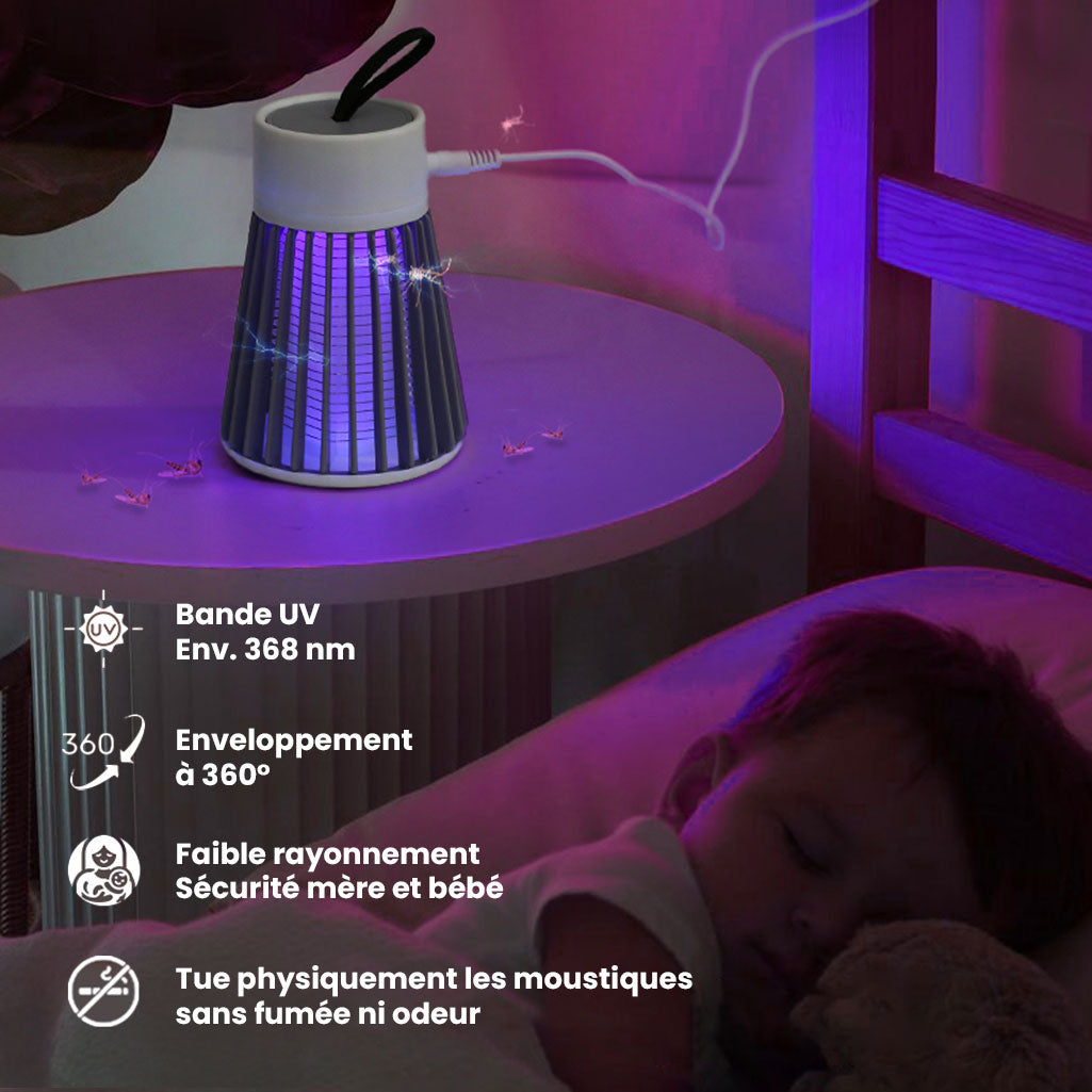Lampe Anti-Moustiques à Choc Électrique | Chambre à coucher et Extérieur
