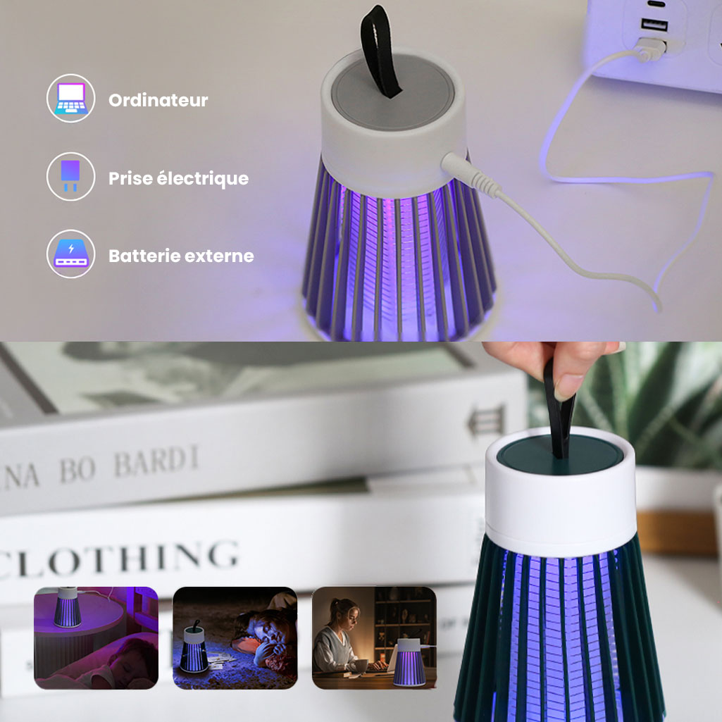 Lampe Anti-Moustiques à Choc Électrique | Chambre à coucher et Extérieur
