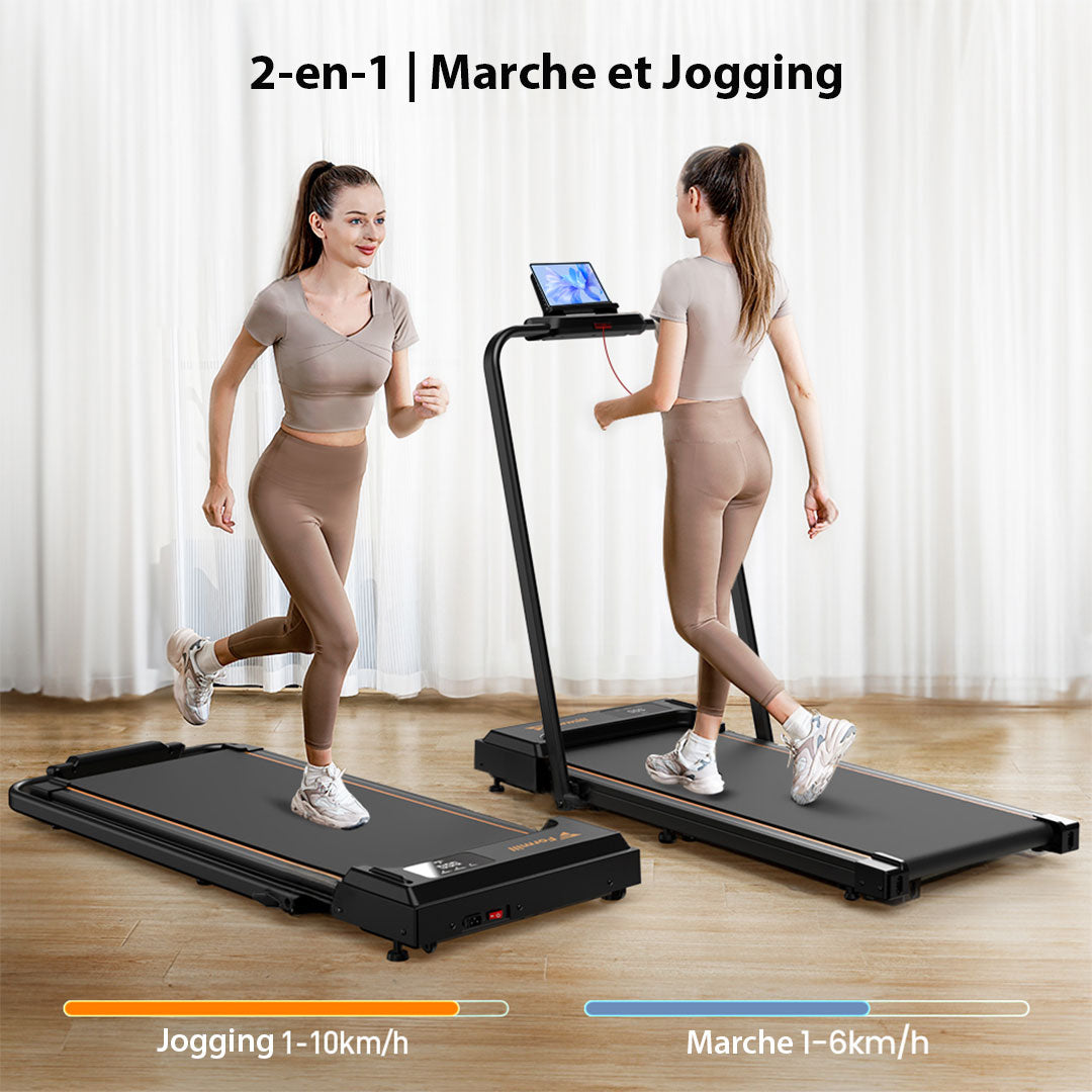 Tapis roulant 2‑en‑1 | Marche et Jogging