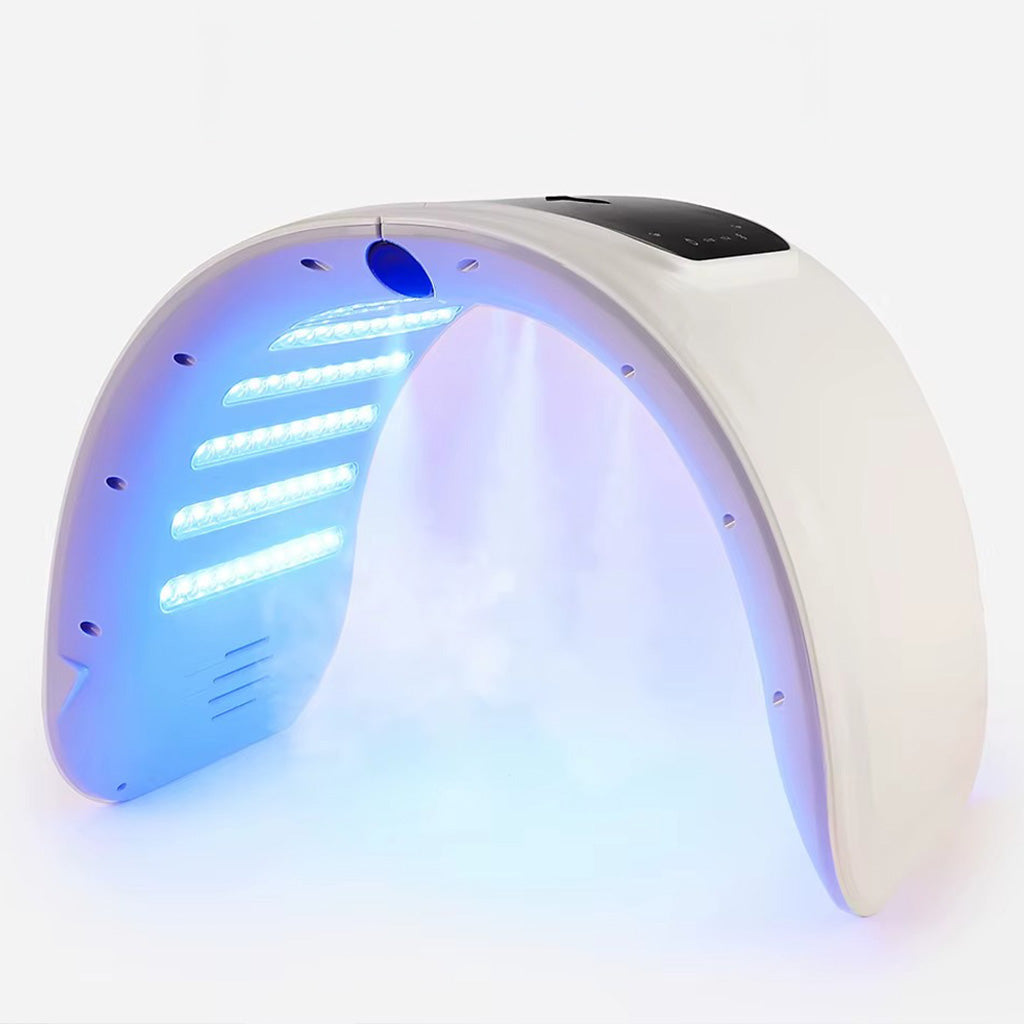 Appareil de soin du visage avec masque LED et brumisateur
