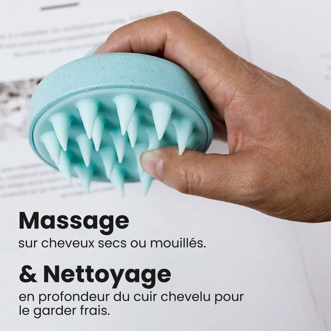 Brosse de nettoyage et massage du cuir chevelu | Revitalisation en profondeur