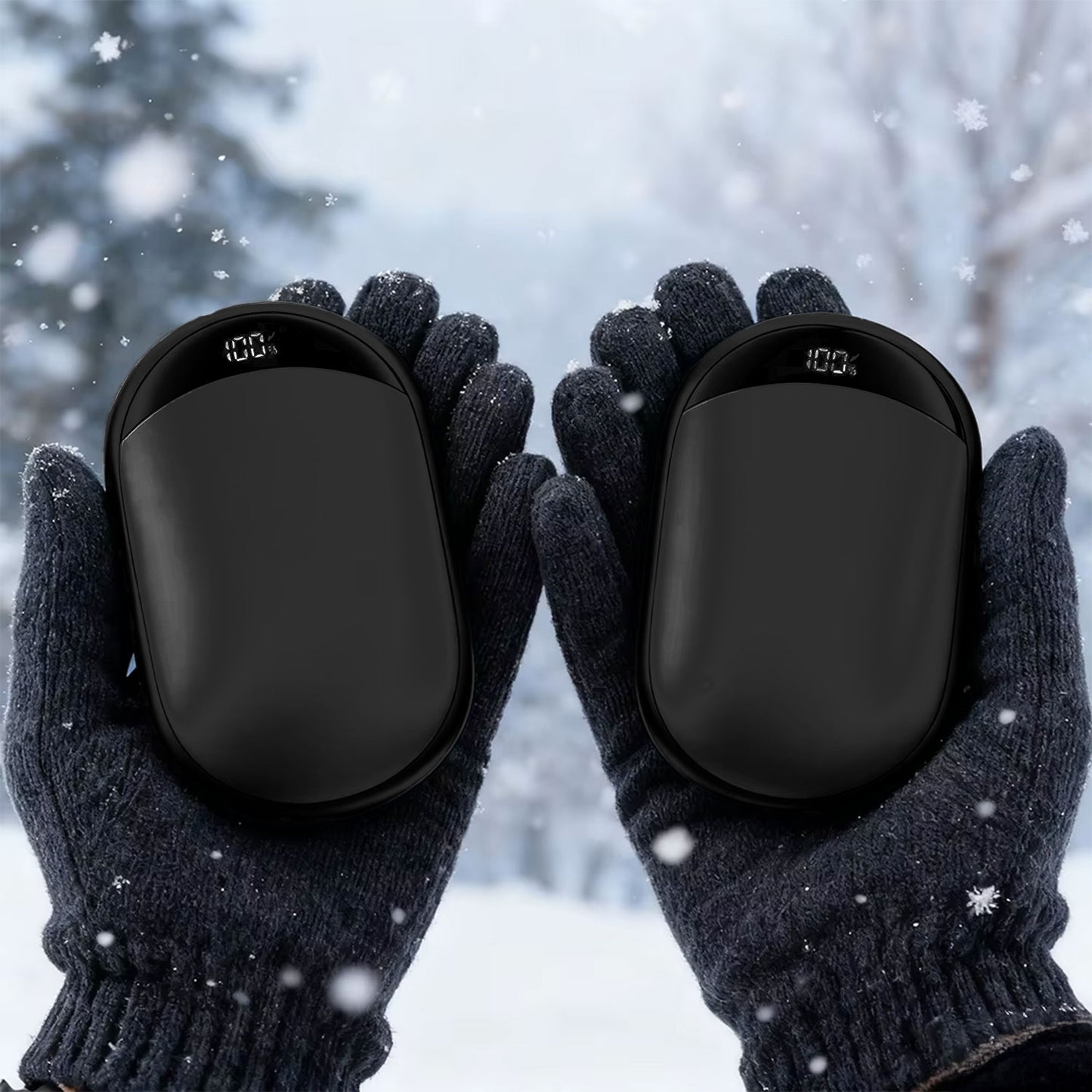 Lot de 2 chauffe-mains électriques magnétiques | Format de poche rechargeable