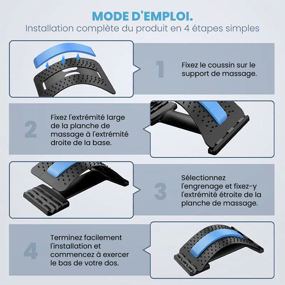 Correcteur lombaire | 3 niveaux | Douleurs dorsales