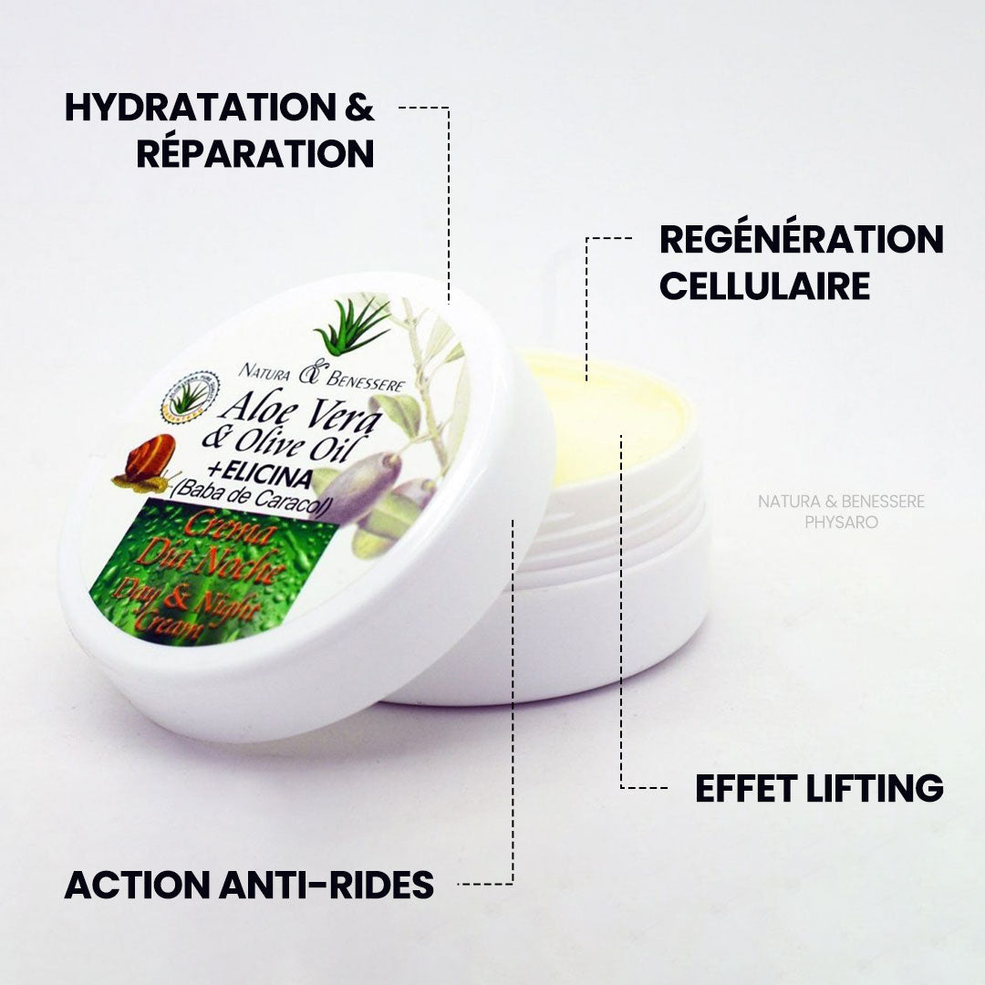 Crème éclatante pour le visage | Aloe Vera et Bave d'Escargot