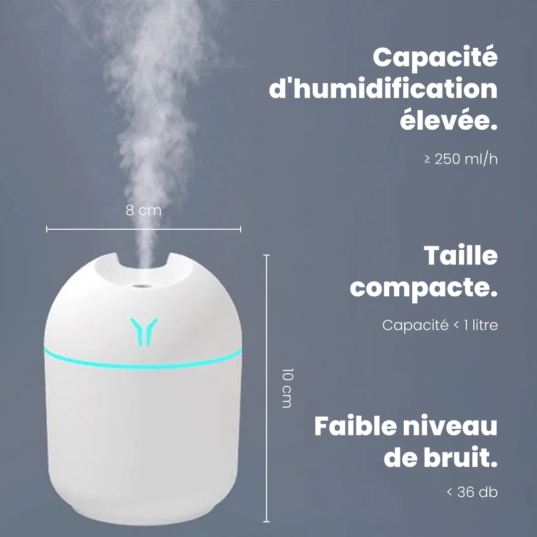 Mini Humidificateur d'air USB | Diffuseur d'huiles essentielles pour la maison et la voiture