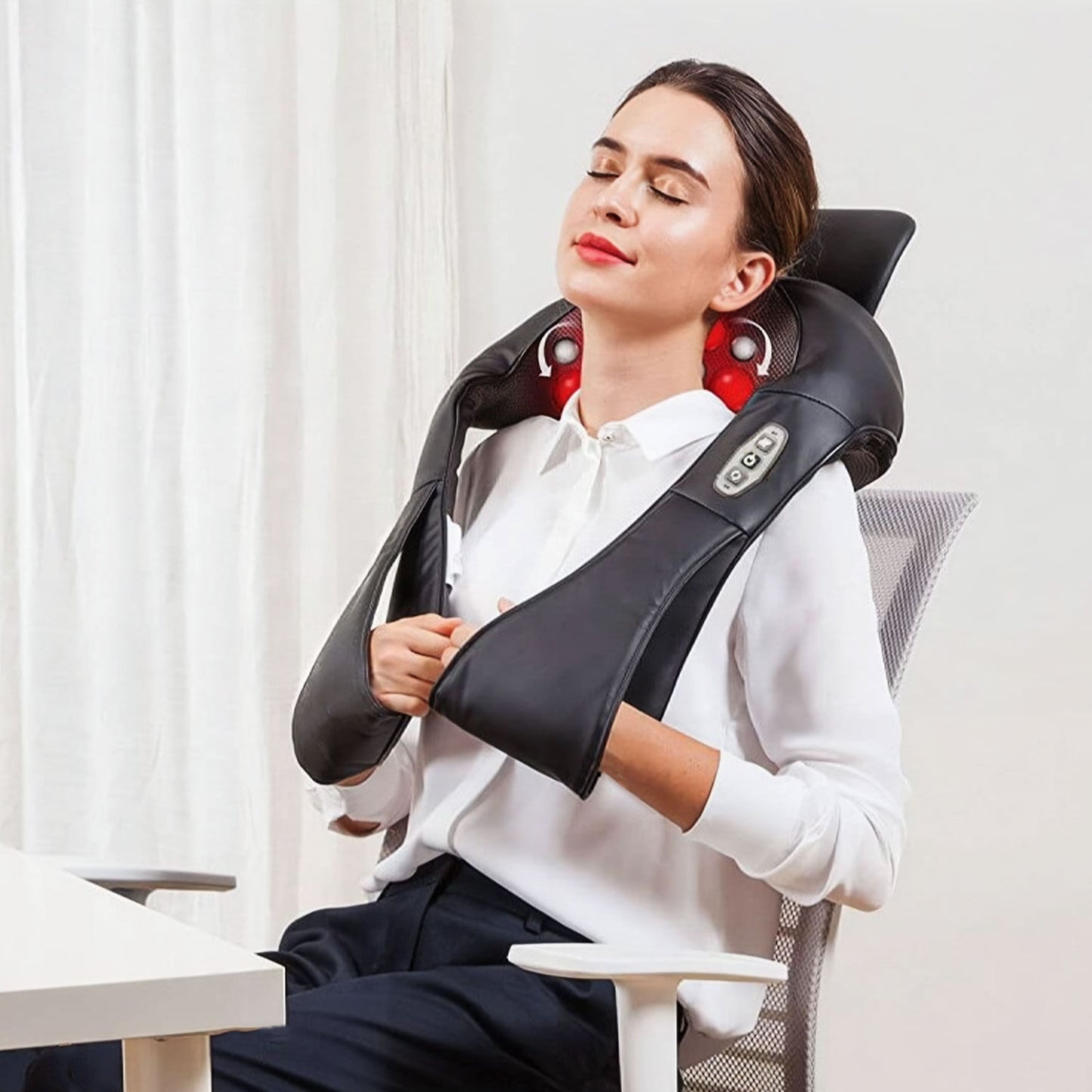 Masseur chauffant Shiatsu pour cou, nuque & épaules