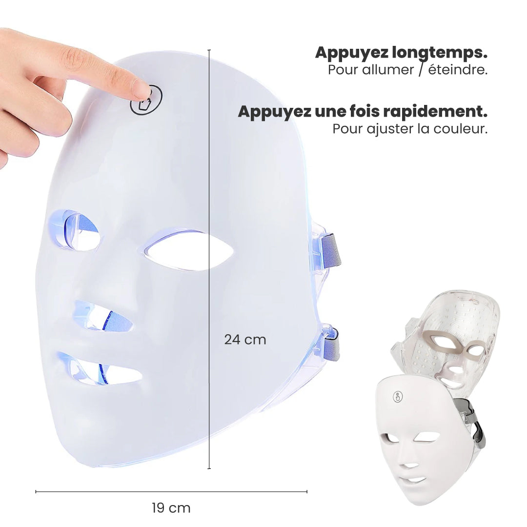 Masque facial de Luminothérapie | LED 7 couleurs