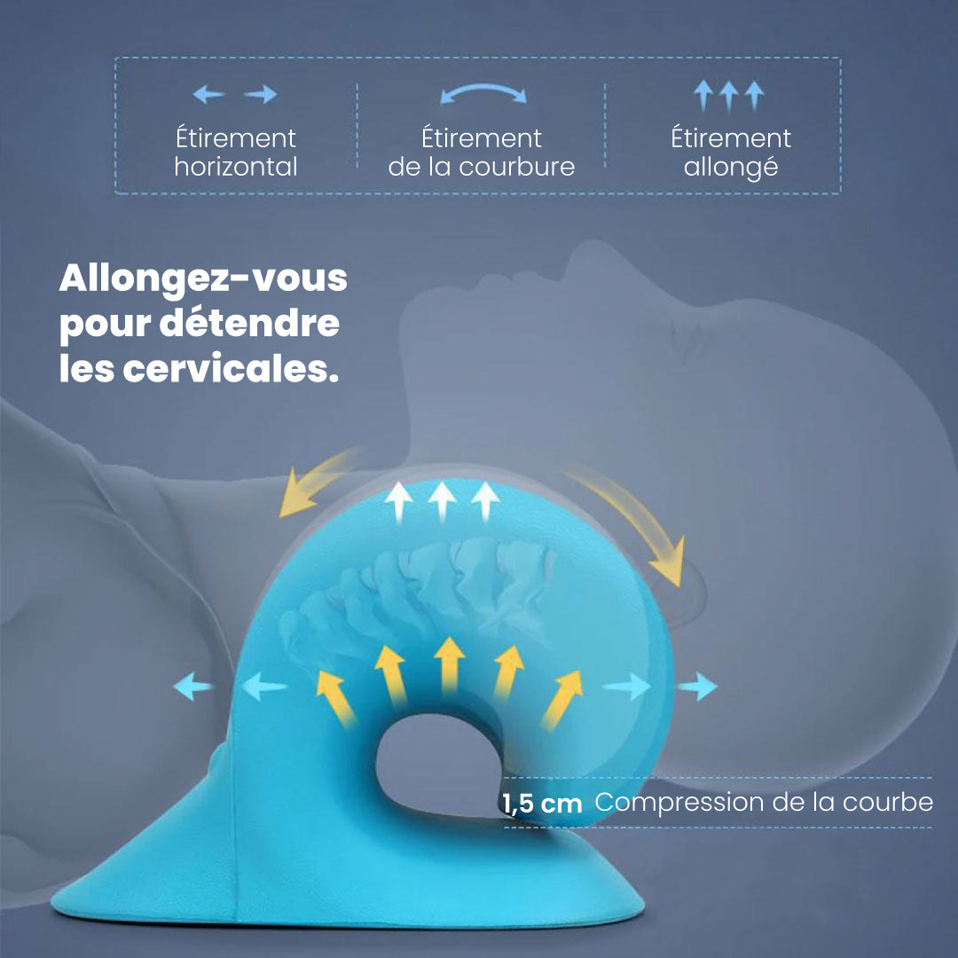 Oreiller de traction cervicale | Soulagement de douleurs | Alignement de la colonne vertébrale