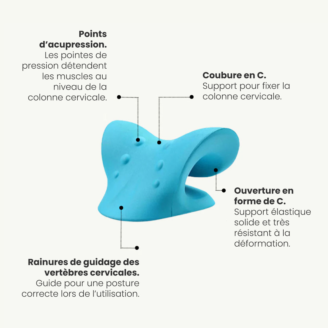 Oreiller de traction cervicale | Soulagement de douleurs | Alignement de la colonne vertébrale