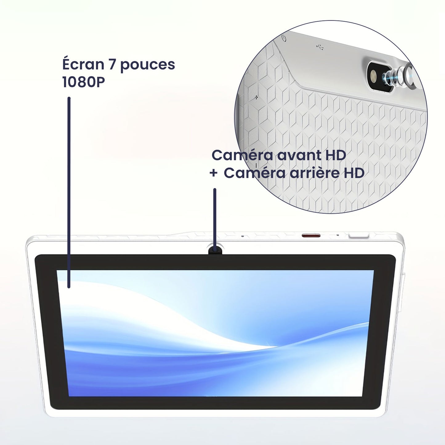 Tablette Android 11 2025 | 7 pouces, 6 Go, WiFi inclus